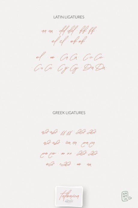 Greek Signature Font Talonica