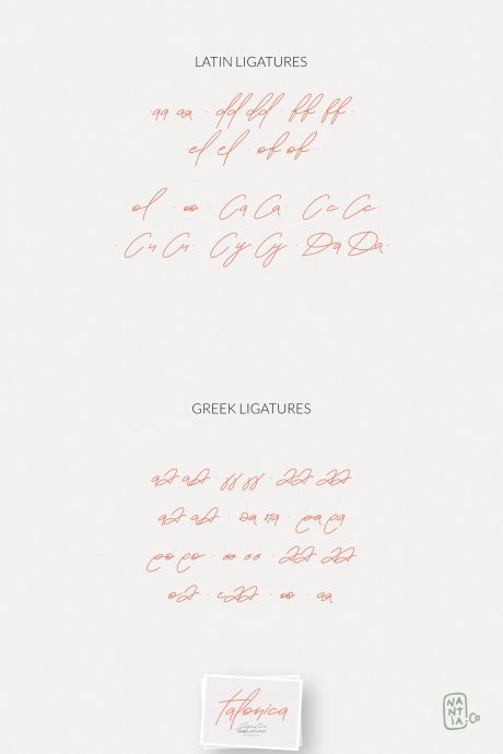 Greek Signature Font Talonica