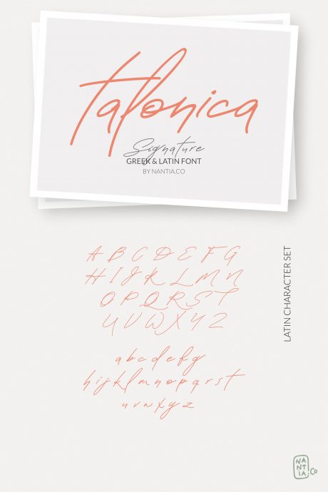 Greek Signature Font Talonica
