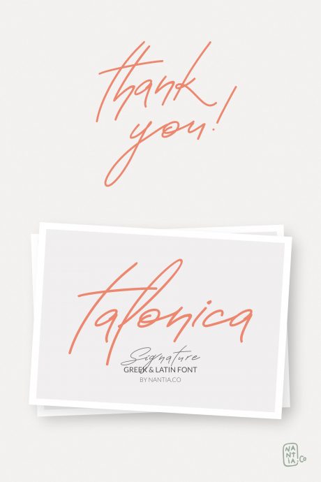 Greek Signature Font Talonica