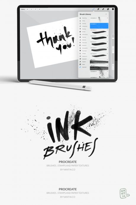 Ink Brushes and Stamps for Procreate