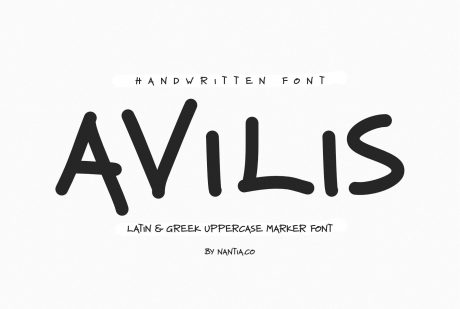 Avilis Uppercase Latin & Greek Font