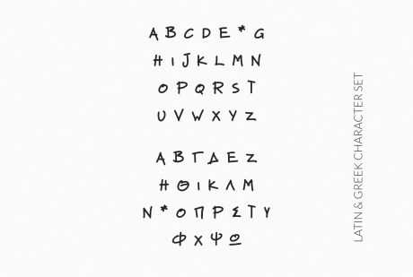 Avilis Uppercase Latin & Greek Font