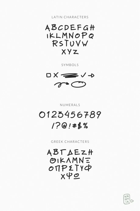 Avilis Uppercase Latin & Greek Font